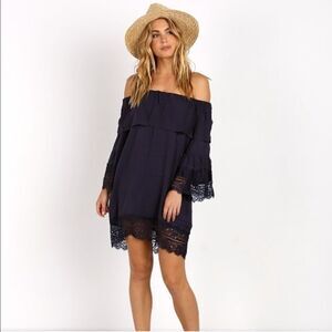 Suboo Midnight Oasis Off Shoulder Dress NWT‎